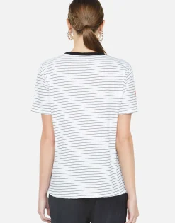 Discount Je T'Adore Heart S/S Tee W/ Contrast Neck | Paulina By Women Short Sleeve