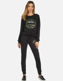 Hot Jess Camo Lip Women Long Sweatpants