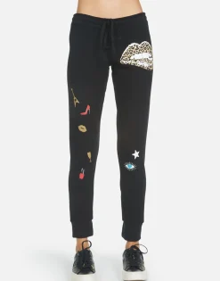 Shop Jess Leopard Lip Women Long Sweatpants