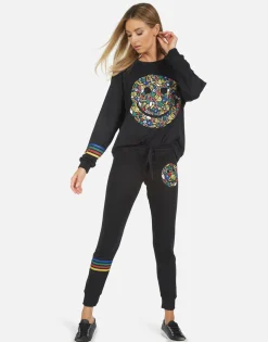 Online Jess Lucky Happy Face Women Long Sweatpants