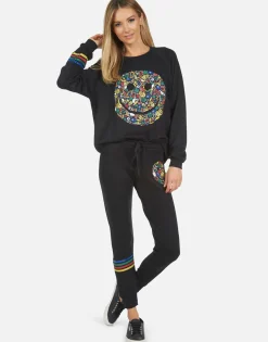 Online Jess Lucky Happy Face Women Long Sweatpants