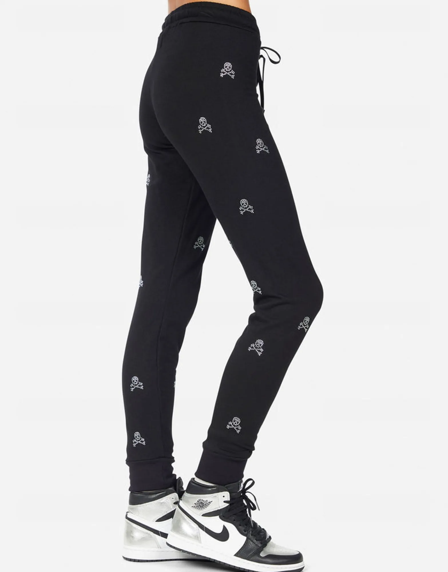 Flash Sale Jess Mini Crystal Cross Bone Skulls Women Long Sweatpants