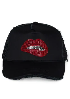 Cheap Jilly Crystal Biting Lip Hats