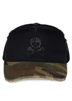 Store Jilly Crystal Crossbone Skull Hats