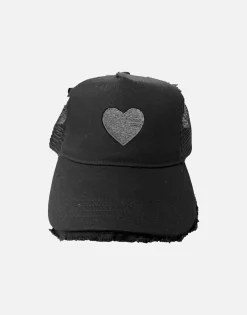 Sale Jilly Silver Heart Patch Hats