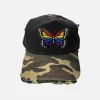 Hot Jilly Stripe Butterfly Patch Hats