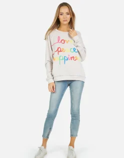 Cheap Jocelyn Love Peace Happiness Women Long Sleeve