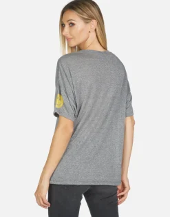 Best Sale Jolene Peace Love Stripe Women Short Sleeve