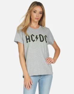 Cheap Jordana Ac/Dc Neon Stud Women Short Sleeve