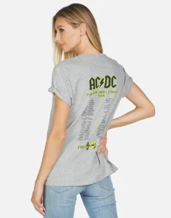 Cheap Jordana Ac/Dc Neon Stud Women Short Sleeve