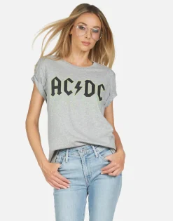 Cheap Jordana Ac/Dc Neon Stud Women Short Sleeve