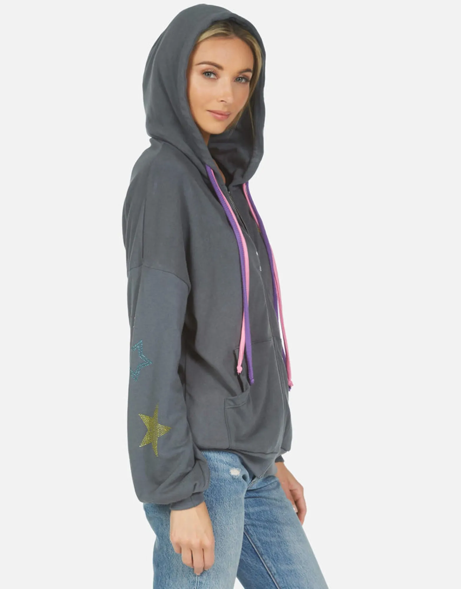 Shop Kaliyah Star Skull Women Hoodies