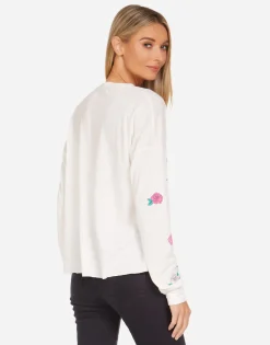 Online Kasia Pink Rose Skull Women Long Sleeve