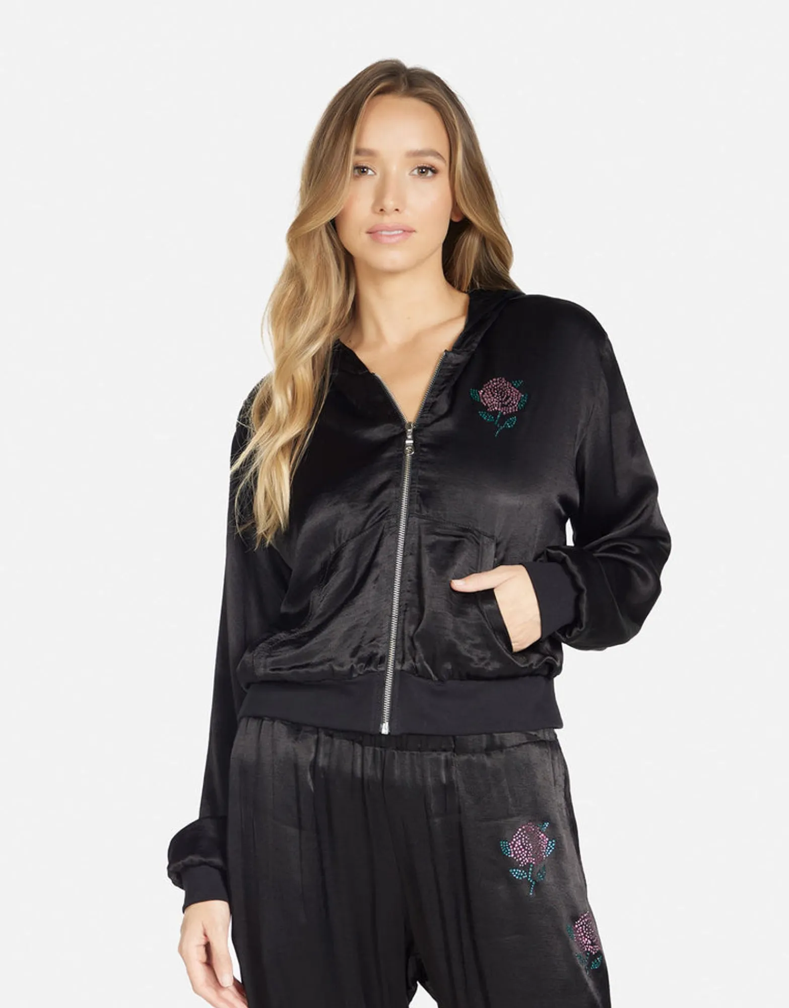 Online Kathleen Crystal Roses Women Hoodies