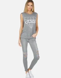 Hot Kel Bone Diamond Women Tanks