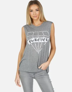 Hot Kel Bone Diamond Women Tanks