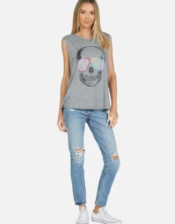Flash Sale Kel Cool Skull Women Tanks
