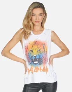 New Kel Def Leppard Leopard Women Tanks