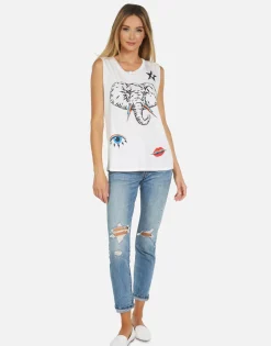 Cheap Kel Elephant Elements Women Tanks