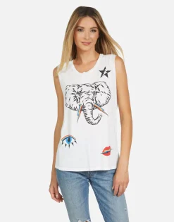 Cheap Kel Elephant Elements Women Tanks