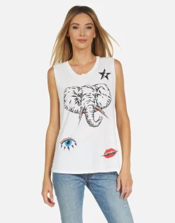 Cheap Kel Elephant Elements Women Tanks