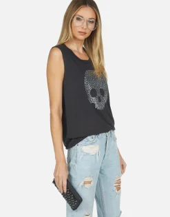Shop Kel Nailhead Skull Women Tanks