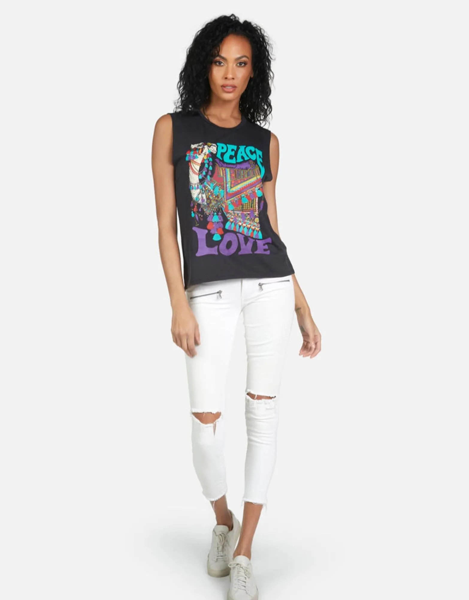 Best Kel Peace Love Camel Women Tanks