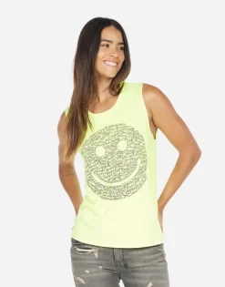 Cheap Kel Positive Happyface Women Tanks