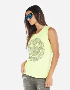 Cheap Kel Positive Happyface Women Tanks