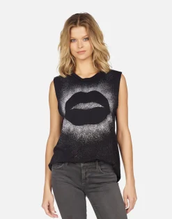 Flash Sale Kel Splatter Kiss Women Tanks