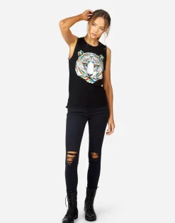 Fashion Kinzington Geo Tiger Women Tanks