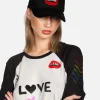 Clearance Kiss Lip Patch Canvas Hat | Bay By Hats