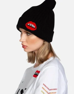 Discount Kiss Lip Patch Cashmere Slouch Beanie | Blix By Women Sweaters & Knits