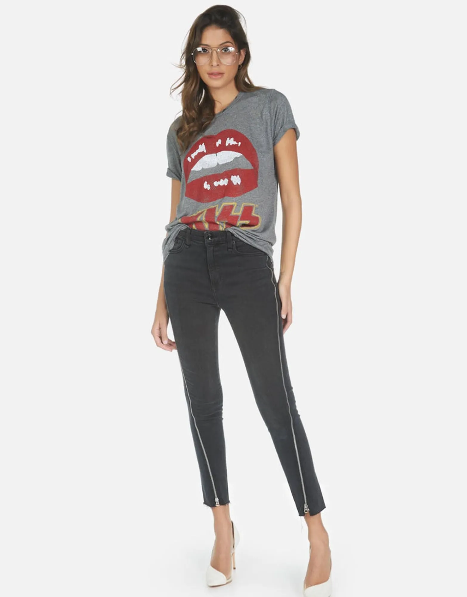 Shop Kiss Lip Rock N Roll Concert Tee | Capri By Women Short Sleeve