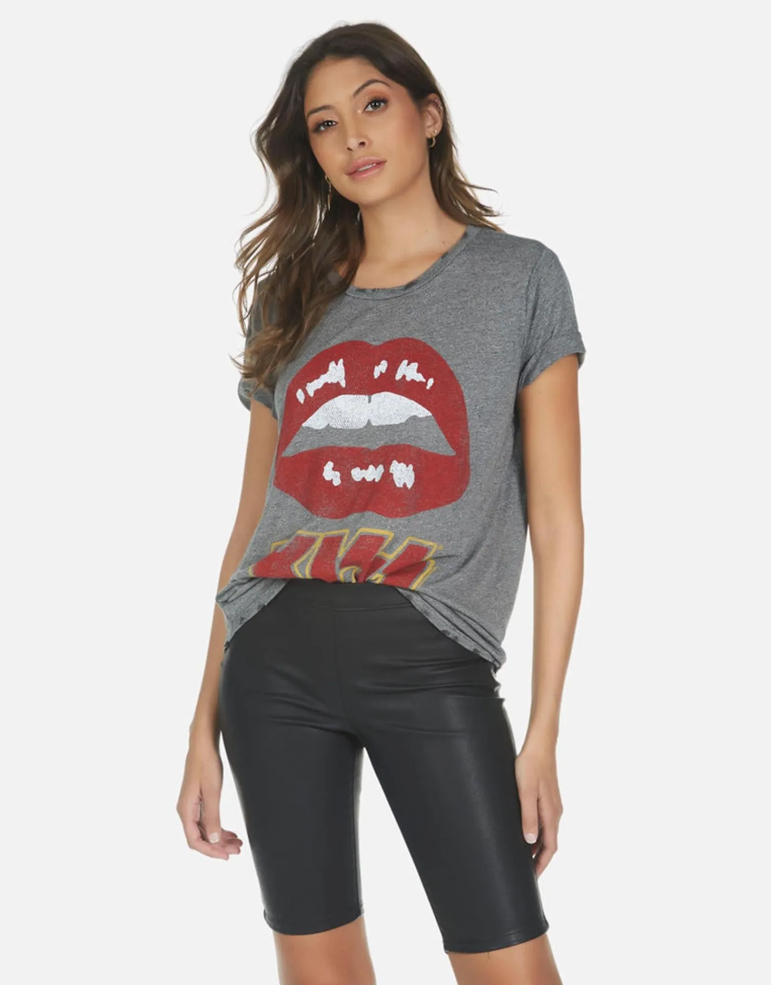 Shop Kiss Lip Rock N Roll Concert Tee | Capri By Women Short Sleeve
