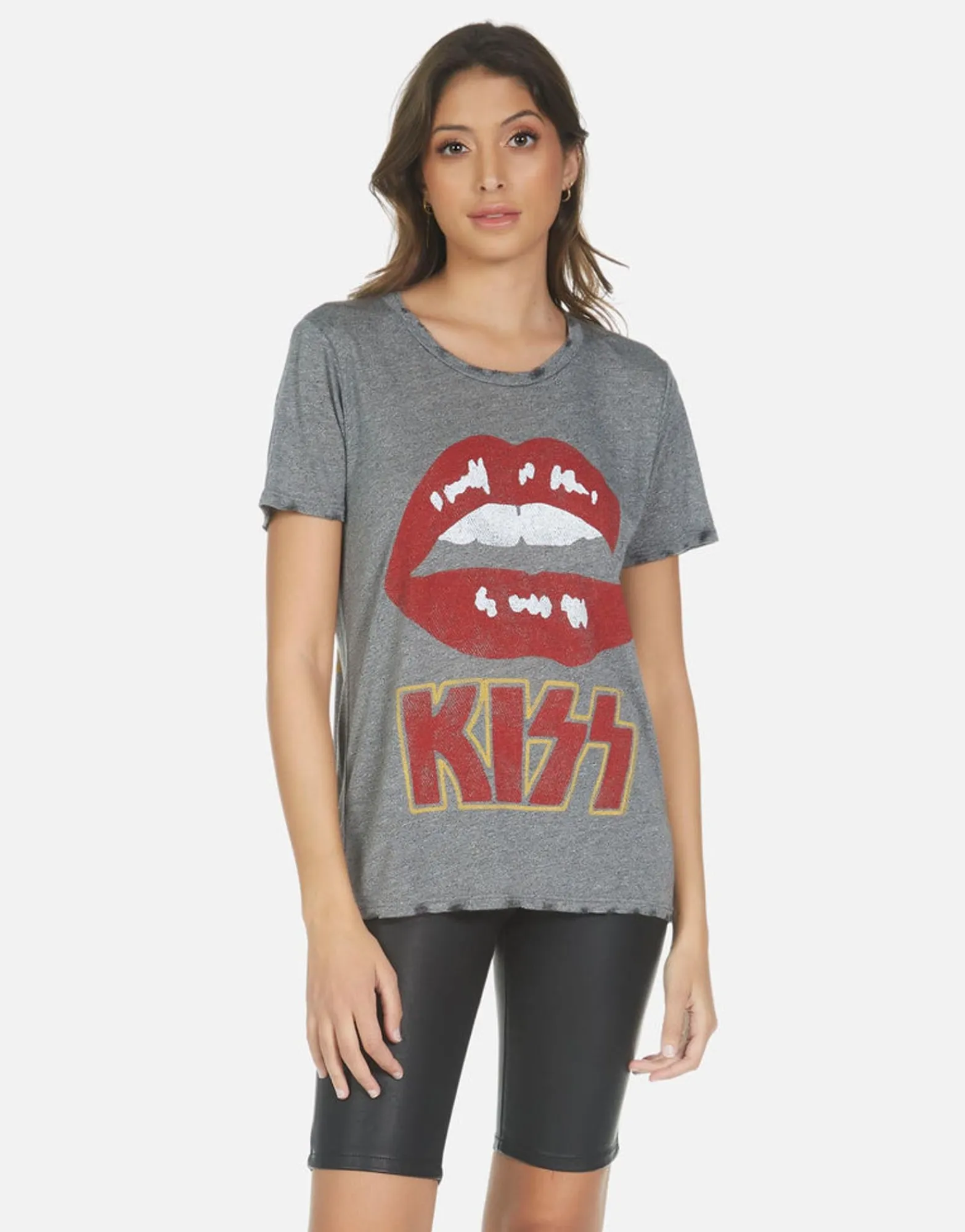 Shop Kiss Lip Rock N Roll Concert Tee | Capri By Women Short Sleeve