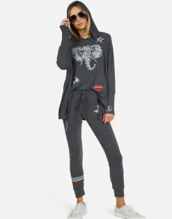 Clearance Kizzy Electric Elephant Elements Women Long Sweatpants
