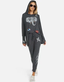 Clearance Kizzy Electric Elephant Elements Women Long Sweatpants