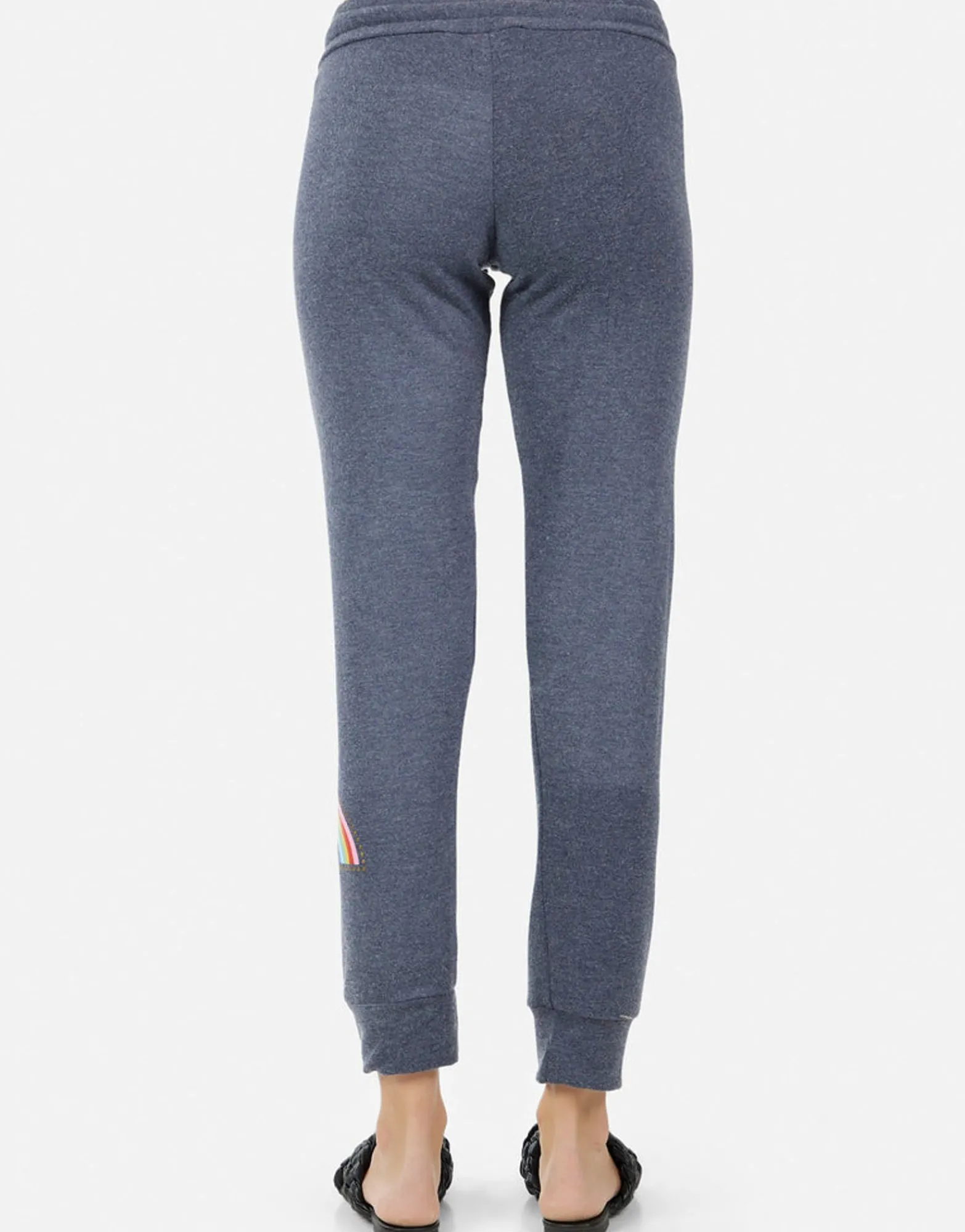 Hot Kizzy Studded Stripe Peace Women Long Sweatpants