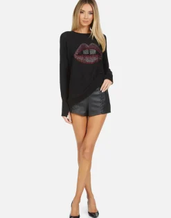 Cheap Ladona Crystal Gap Tooth Women Sweaters & Knits