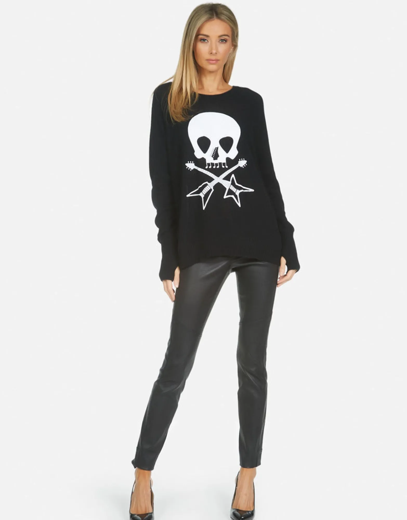 Hot Ladona Music Skull Women Sweaters & Knits