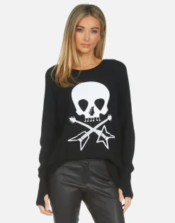 Hot Ladona Music Skull Women Sweaters & Knits