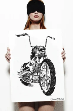 Clearance Canvas Chopper Art Print On Decor