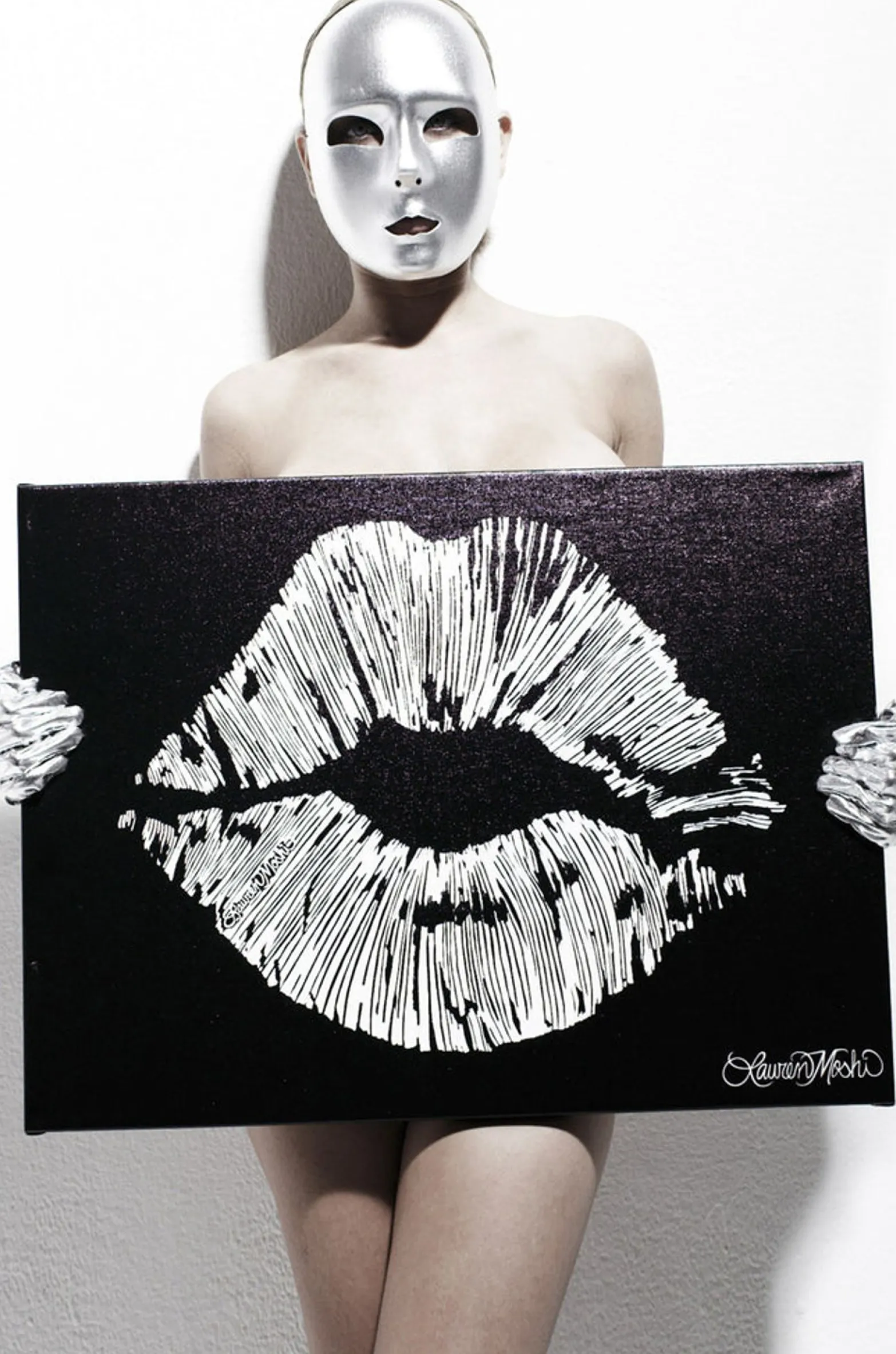 Outlet Canvas Lips Art On Decor