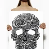 Shop Canvas Skull Rose Art Decor