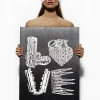 Best Canvas Square Love Art On Decor