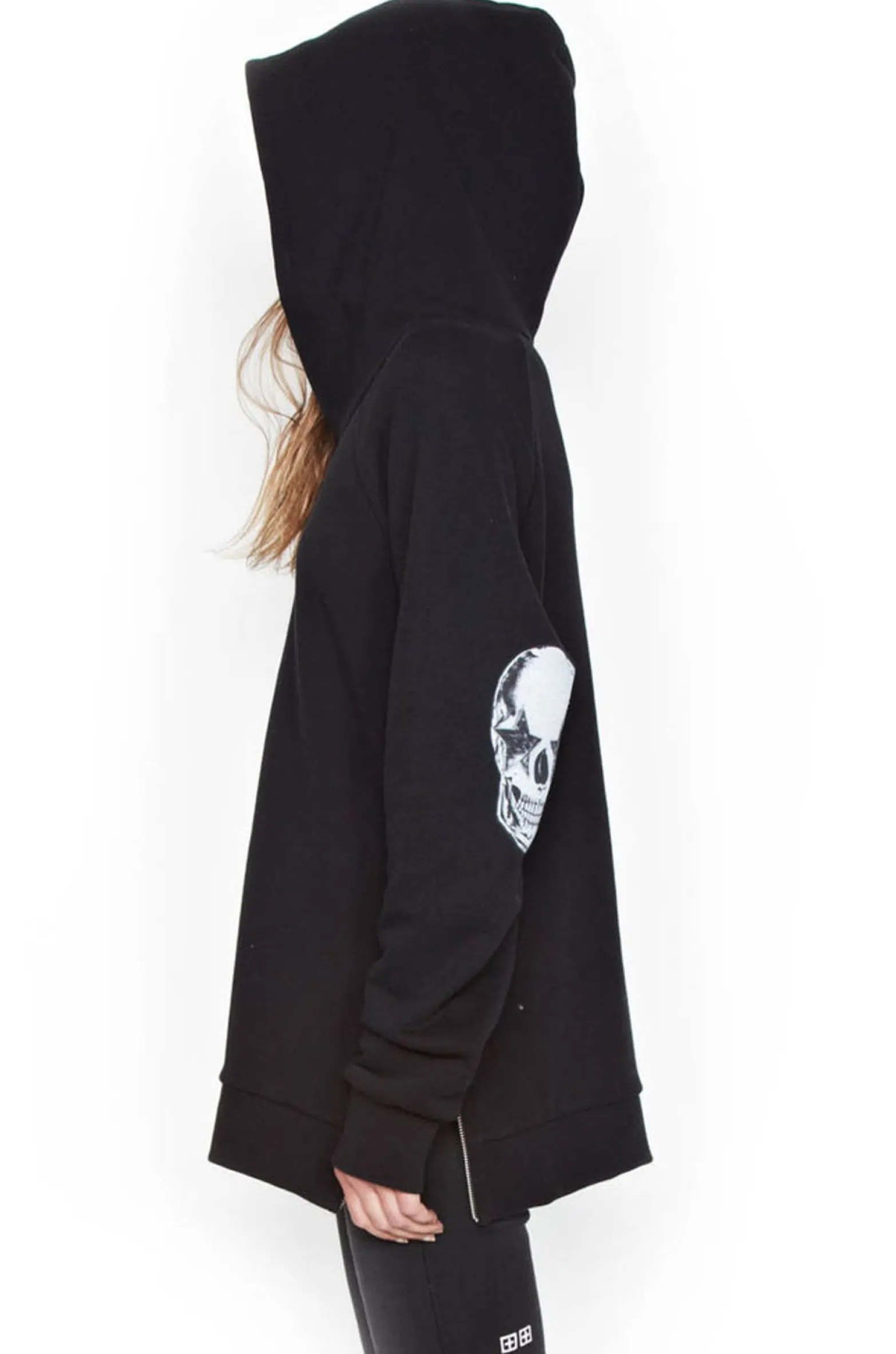 Best Corbin Sml Star Eye Skull Pullover Hoodie W/ Side Zippers Women Hoodies