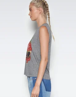 Cheap Kel Strawberry Skull Scoop Neck Muscle Tank Women Tanks