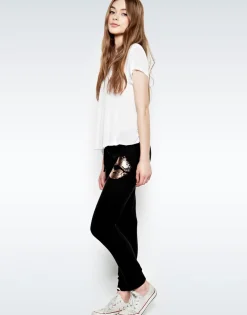 Online Kizzy Rose Gold Foil Lip Classic Sweatpant W/ Cuff Women Long Sweatpants