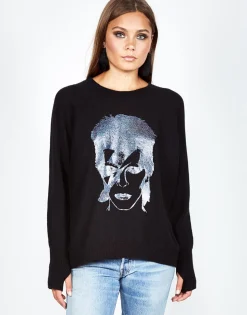 Cheap Ladona Glitter Bowie Cashmere Sweater W/Thumbholes Women Sweaters & Knits